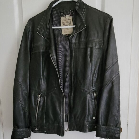 Faux Leather Bomber Jacket - Picture 1 of 1